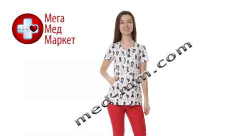 Купить Медицинская куртка женская Бали Коты №1119 цена, характеристики, отзывы